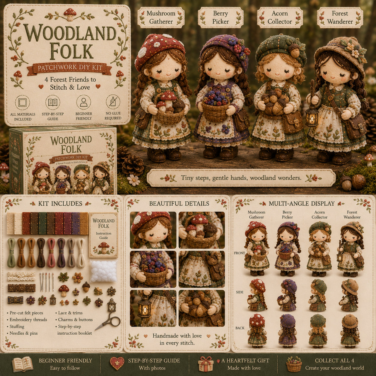 🎁Ostatni dzień: Skorzystaj z 49% zniżki! 🧵 Miniaturowy zestaw patchworkowy z serii Miniature World.