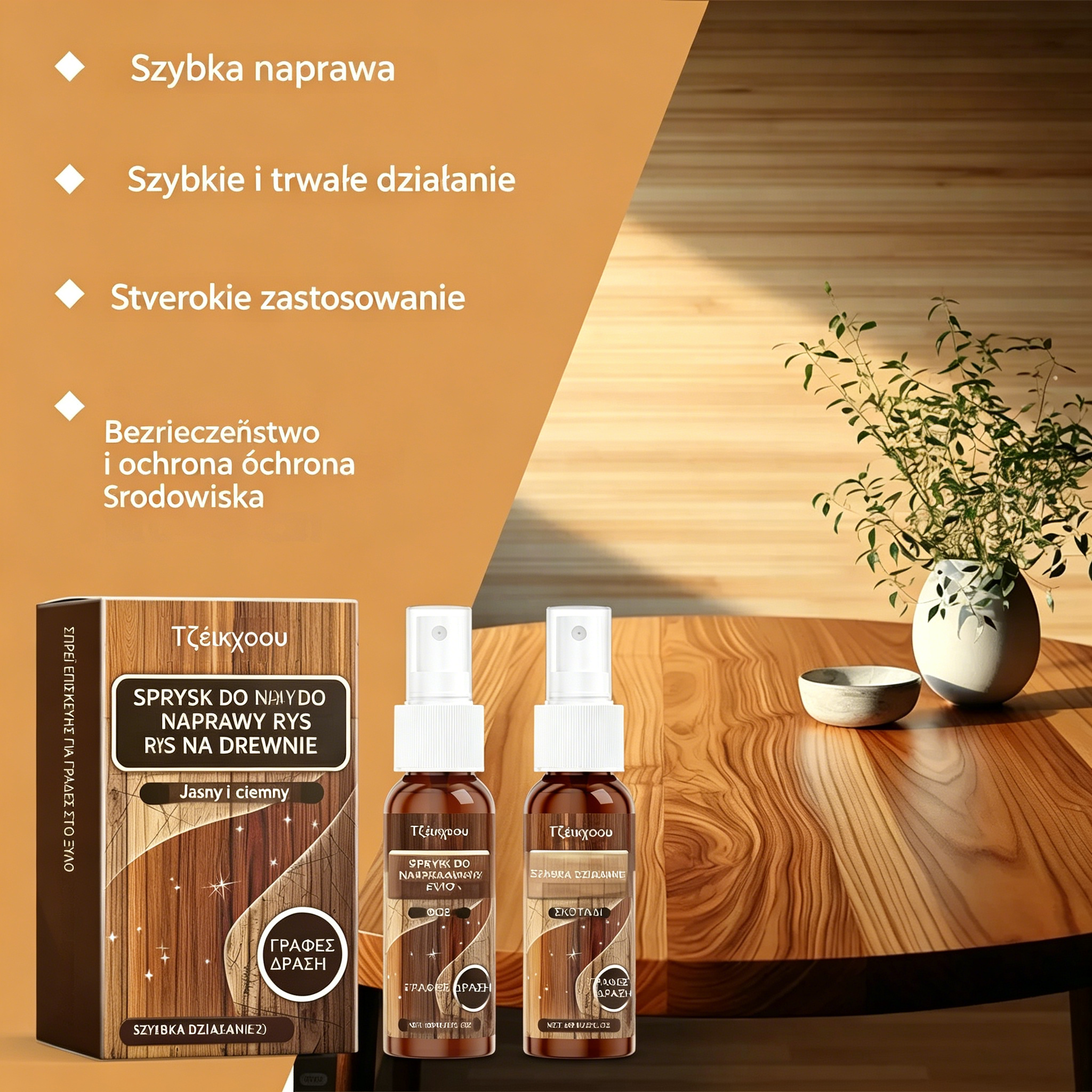 ✨🌳Kup 2, otrzymaj 2 gratis! 💥[Łącznie 240 ml] Środek do czyszczenia i nabłyszczania drewnianych podłóg