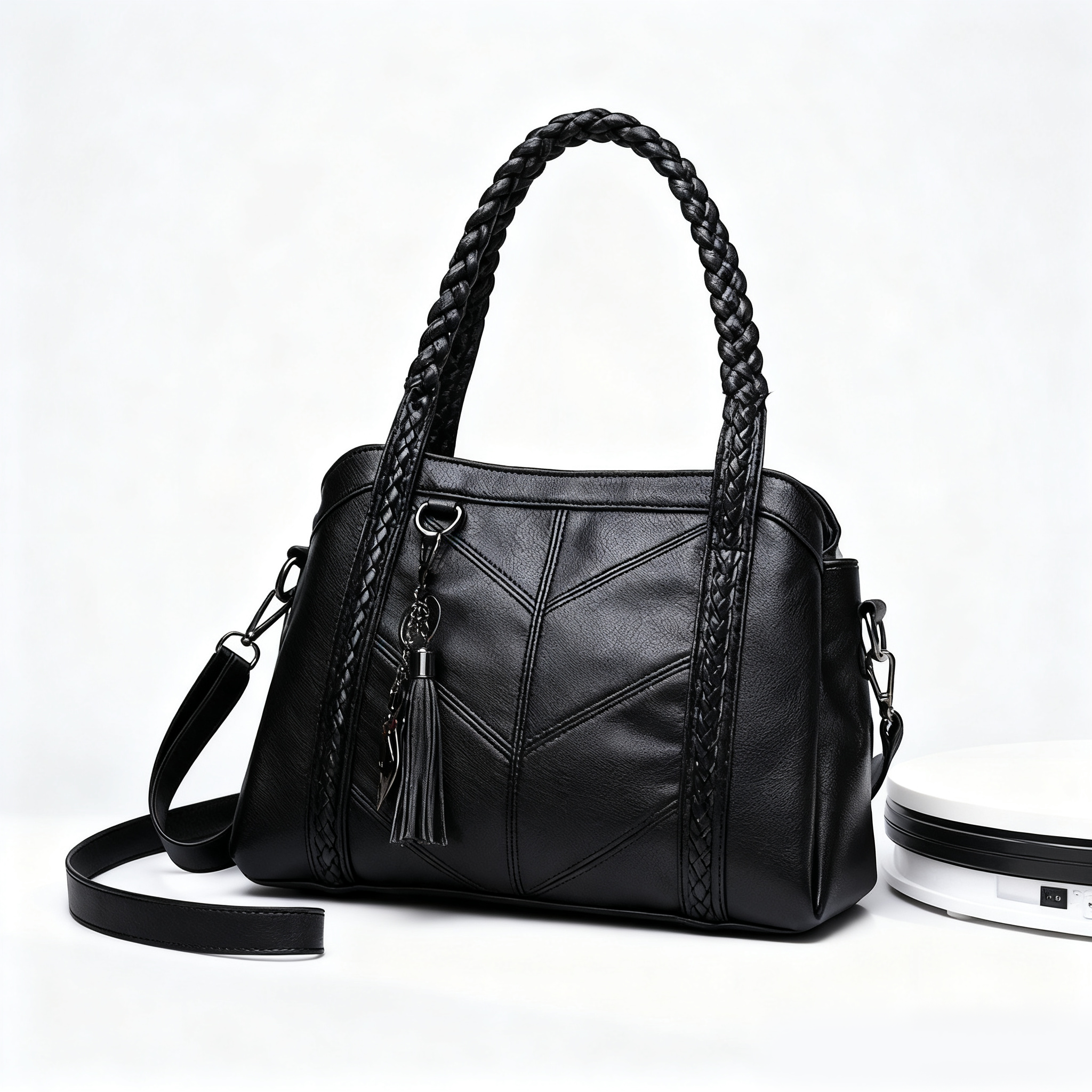👜💟【50% ZNIŻKI】Torba z miękkiej skóry, torebka, duża pojemność, trzy przegrody, wodoodporna i odporna na zarysowania