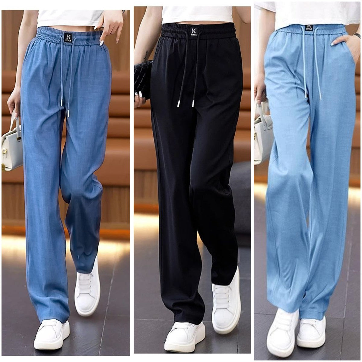 👖❤️【40-100 kg】2026 nowe wysokiej jakości miękkie, swobodne spodnie z drapowaniem