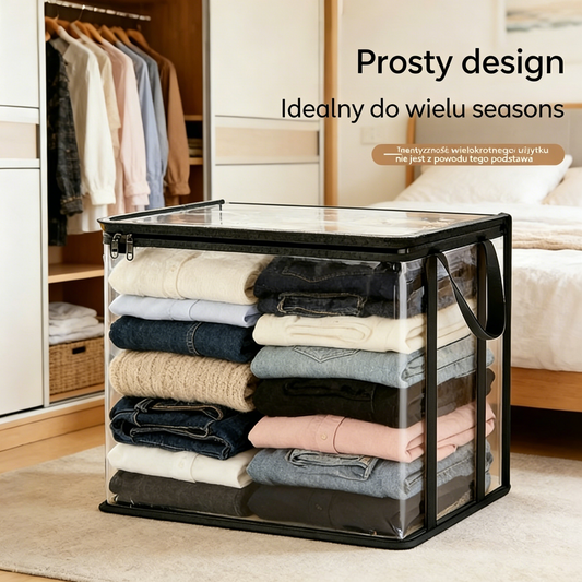 📦【3 sztuki 109 zł--36 zł / sztuka】50% zniżki🔥Przezroczyste torby do przechowywania o dużej pojemności | Idealne na codzienne ubrania i książki📚; Grube i wytrzymałe