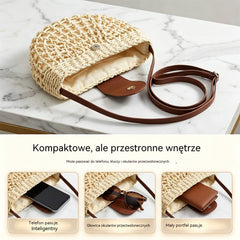👜 OFERTA LIMITOWANA – 50% ZNIŻKI! ✨ Ręcznie robiona pleciona torebka na ramię w stylu boho z regulowanym paskiem i bardzo lekką konstrukcją ✨