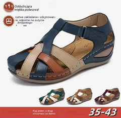 🔥Oferta ograniczona czasowo🔥 Sandały damskie na lato, wykonane z miękkiej skóry, z grubą podeszwą