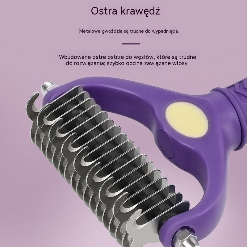🔥🐕🐱【Kup 1, drugi dostaniesz GRATIS】Wielofunkcyjny grzebień 3 w 1 do rozczesywania sierści zwierząt domowych, grzebień do usuwania sierści psów i kotów