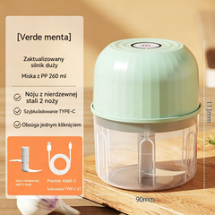 🔥2 sztuki za 109 zł!⏱️🥕 Posiekaj Warzywa w Kilka Sekund – Bezprzewodowy Mini Siekacz!