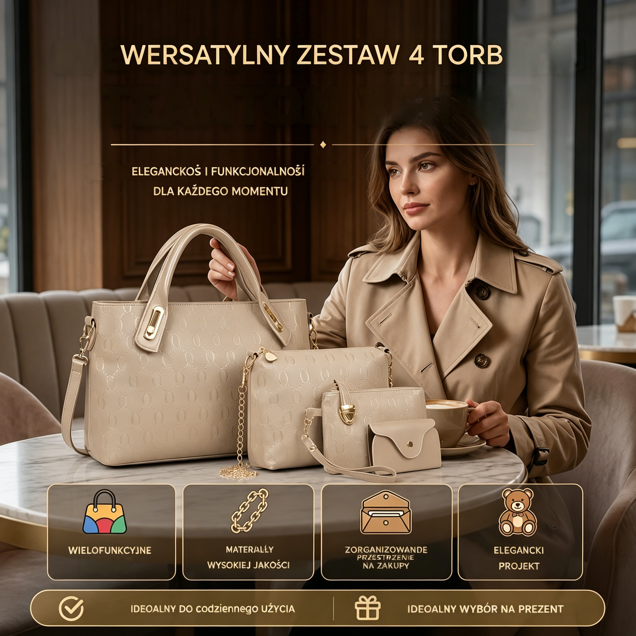 👜 Nowy zestaw 4 torebek dla kobiet 2026 | Stylowe i uniwersalne torebki do codziennego użytku