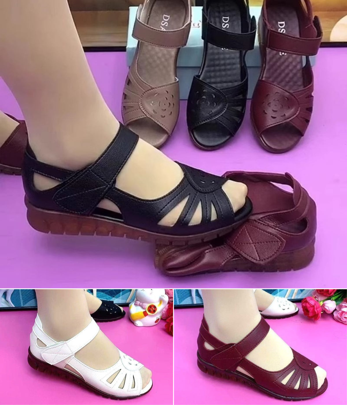 🔥【Oferta ograniczona czasowo】【35–41】Nowy model na lato – wygodne damskie sandały z prawdziwej skóry z miękką podeszwą