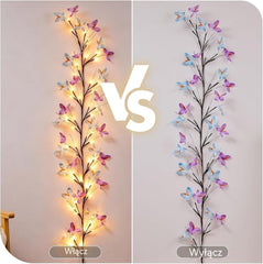 ✨ Elastyczne lampki LED w formie girlandy z motylami – udekoruj swój dom magiczną i ciepłą atmosferą 🦋💡