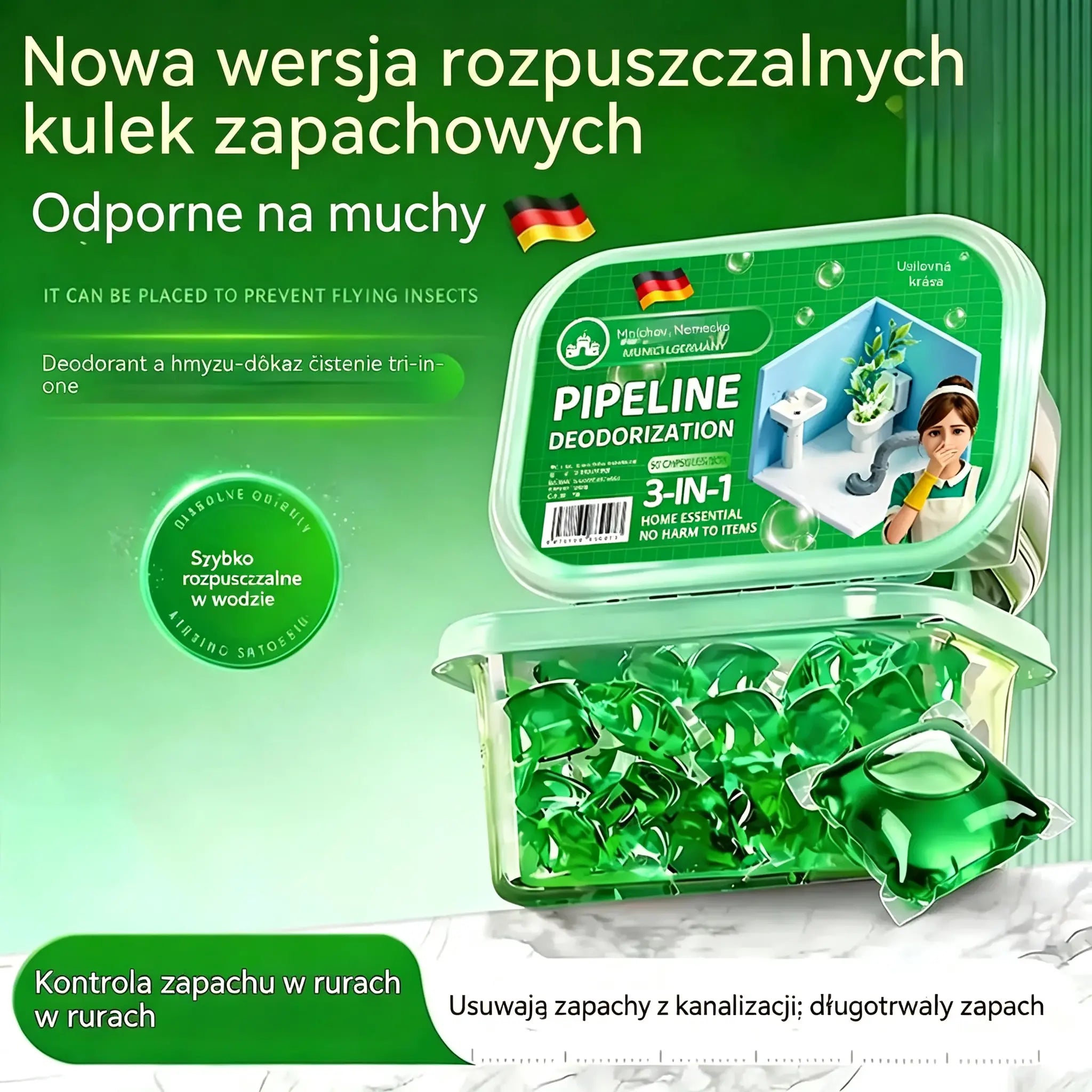 ✨🚿 1+2 GRATIS = 150 kapsułek 🎉 Bioenzymatyczna pomoc na nieprzyjemny zapach z