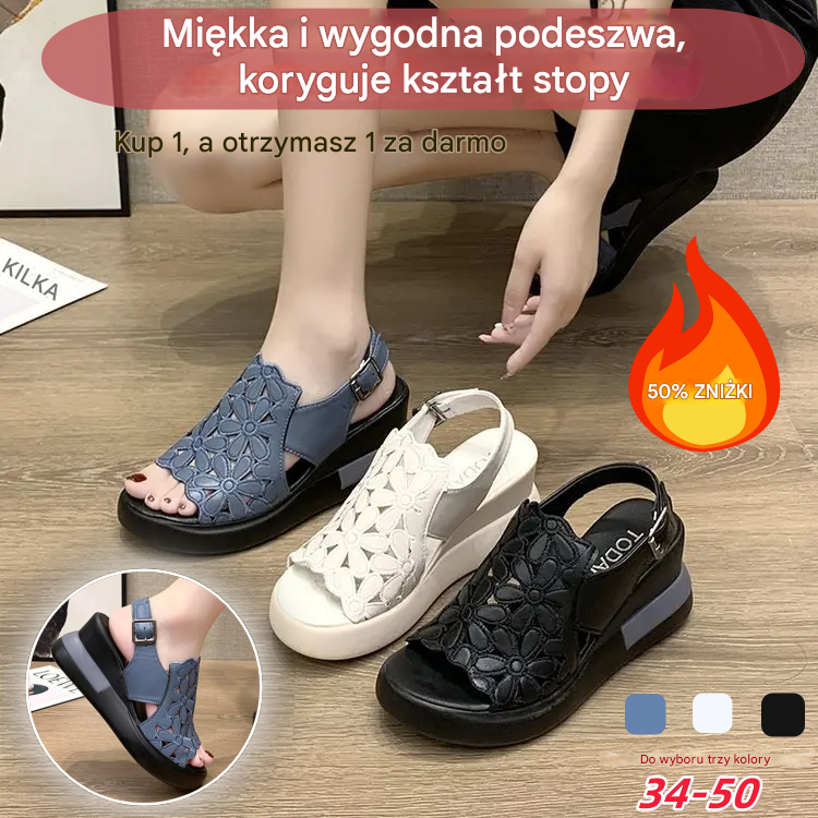 🔥【Kup 1, a 1 dostaniesz gratis】🔥【35-40】Sandały retro z miękką podeszwą i miękką podeszwą