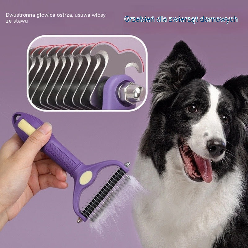 🔥🐕🐱【Kup 1, drugi dostaniesz GRATIS】Wielofunkcyjny grzebień 3 w 1 do rozczesywania sierści zwierząt domowych, grzebień do usuwania sierści psów i kotów