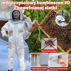 🔥🐝Jednoczęściowy kombinezon 3D z bawełnianej siatki