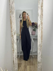 【🔥Oferta ograniczona czasowo🔥】✨【Top + spodnie】2025 Letni damski nowy, swobodny, bez rękawów, bez rękawów, luźny, okrągły dekolt, nowy garnitur na szyję