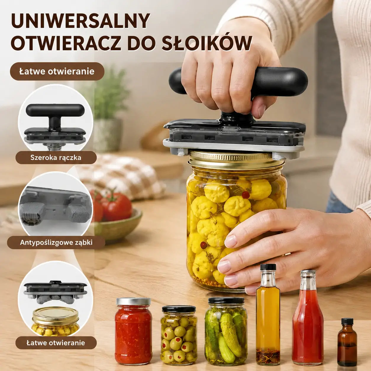 🎁🔥 2 SZT. ZA 99 ZŁ – KUP 1, DRUGI GRATIS! 💪 Koniec z mocno zakręconymi słoikami – otwieraj bez wysiłku!