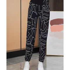 🔥Oferta ograniczona czasowo🔥[S-4XL]Modne obcisłe spodnie z nogawkami wiosna i lato casual duży rozmiar【45-95kg】
