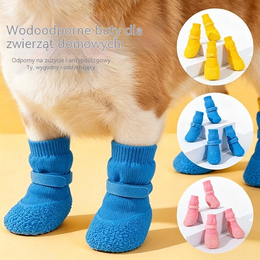 🐕🧦【KUP 1 ZESTAW, OTRZYMAJ 1 ZESTAW】W sumie 8 skarpetek dla psa 🎁 Wodoodporne silikonowe gumowe buty | Antypoślizgowe i trwałe  (1 zestaw = 4 sztuki)