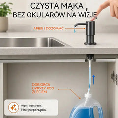 🔥 Koniec z bałaganem przy zlewie! Dozownik do płynu z wysuwaną rurką 💧 Szybkie napełnianie | Stal 304