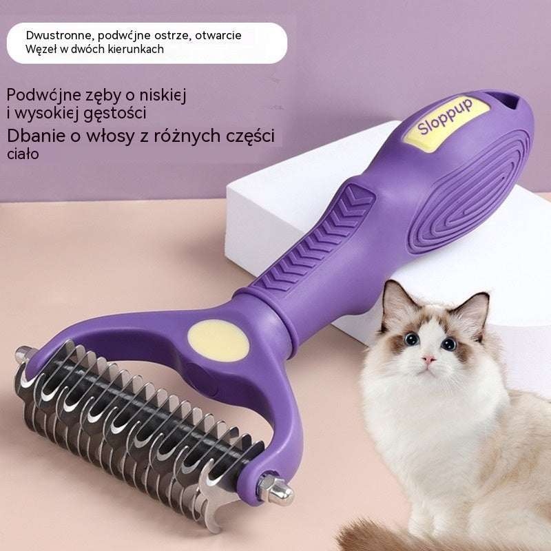 🔥🐕🐱【Kup 1, drugi dostaniesz GRATIS】Wielofunkcyjny grzebień 3 w 1 do rozczesywania sierści zwierząt domowych, grzebień do usuwania sierści psów i kotów
