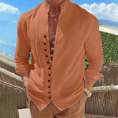 👔 50% zniżki🔥【40-100 kg】Męska koszula bawełniano-lniana, duże rozmiary ✅️Płatność przy odbiorze
