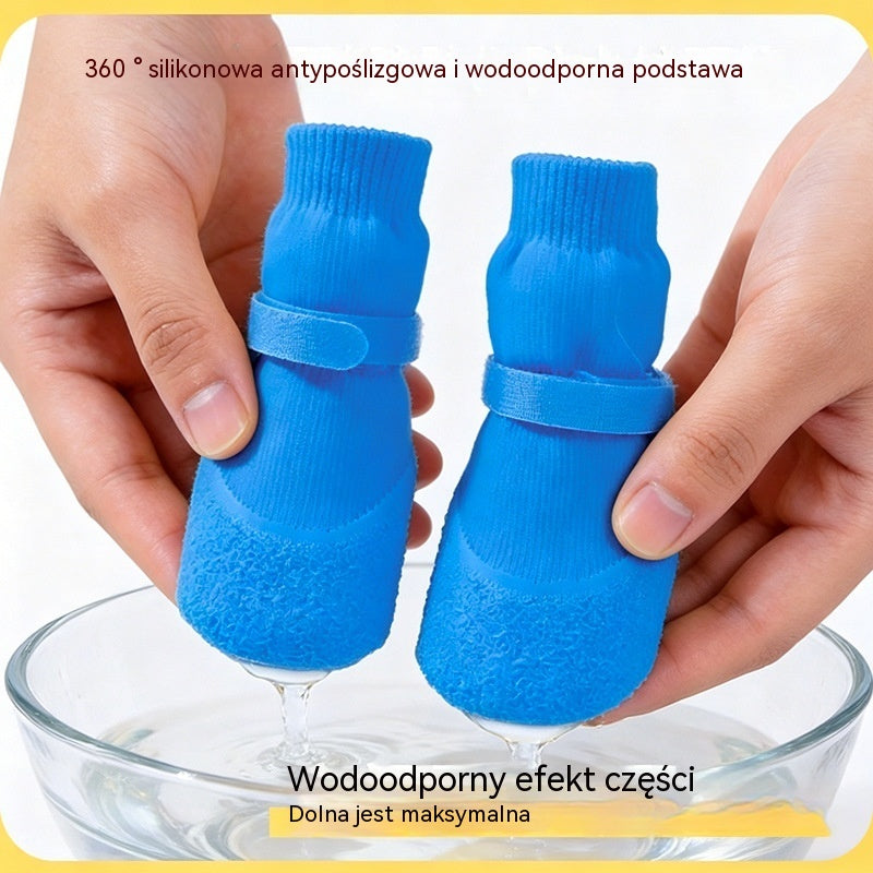 🐕🧦【KUP 1 ZESTAW, OTRZYMAJ 1 ZESTAW】W sumie 8 skarpetek dla psa 🎁 Wodoodporne silikonowe gumowe buty | Antypoślizgowe i trwałe  (1 zestaw = 4 sztuki)