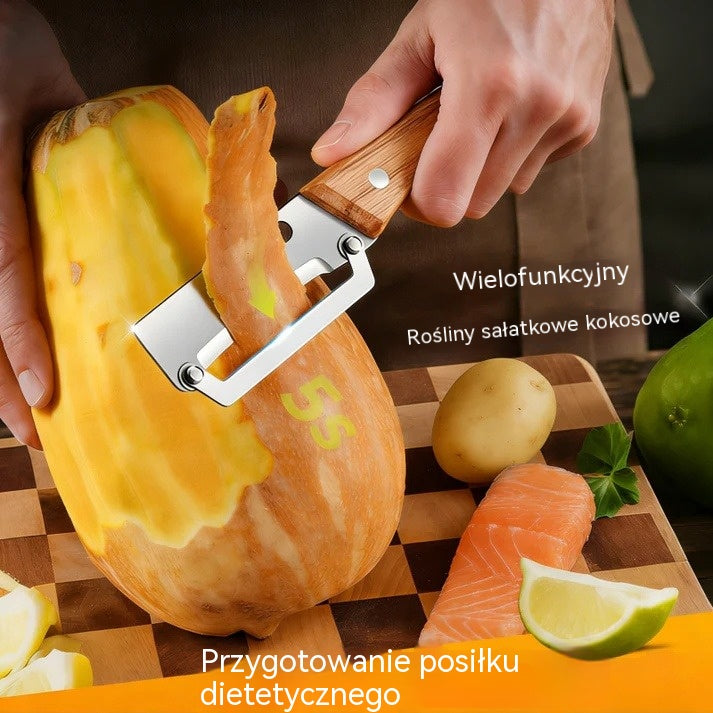 💥 Kup 1, a dostaniesz 3 (łącznie 4 sztuki) 💥🔪Wielofunkcyjna obieraczka ze stali nierdzewnej🧅Wielofunkcyjny nóż do obierania 3 w 1: czyści, kroi warzywa i otwiera butelki!
