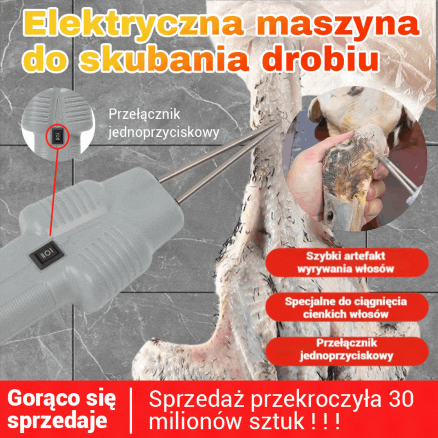 【🔥Gorąca wyprzedaż】🐓🦆Urządzenie elektryczne do szybkiego usuwania sierści dla ptaków