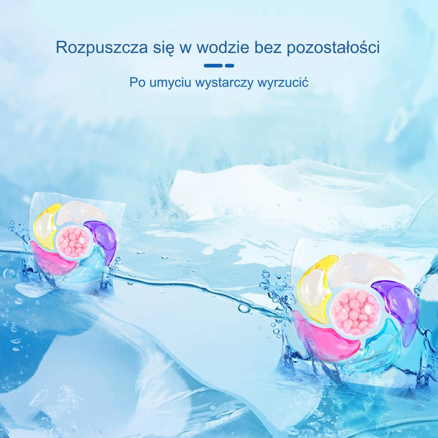 ✨👚【60 szt】✨Kulki zapachowe do prania 6 w 1. Usuwają plamy i pozostawiają zapach, eliminują roztocza i bakterie