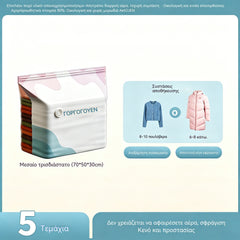 🧳 5 τεμάχια για 30 ευρώ 💨 Μεγάλη, συμπιέσιμη τσάντα αποθήκευσης κενού αέρος: δεν απαιτείται αντλία, στεγανή και ιδανική για εξοικονόμηση χώρου στις βαλίτσες και στο σπίτι ✈️
