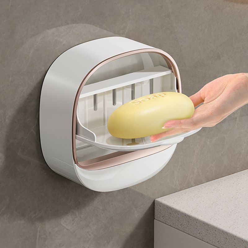 【🎁Kup 1, drugi dostaniesz GRATIS!】🧼 Bezotworowe, ścienne pudełko na mydło z pokrywką do łazienki