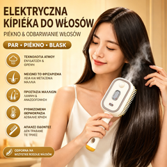 🎉-50%!! ✨🔥Elektryczny grzebień masujący z natryskiem powietrza i olejkiem eterycznym, odżywcza szczotka do włosów-🎀Zestaw prezentowy, zawiera olejek eteryczny