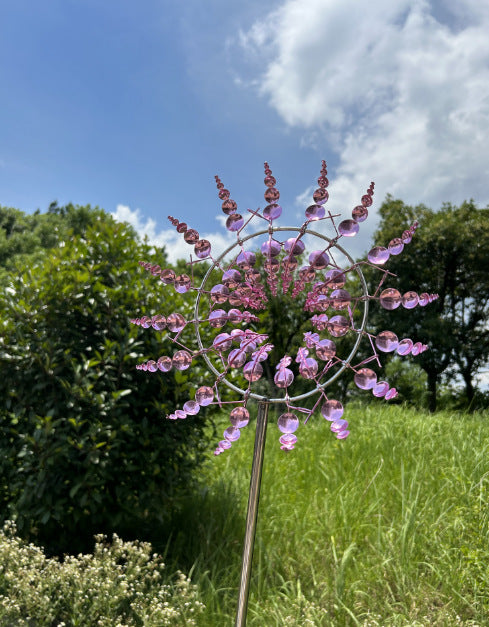 📣【Dekoracje ogrodowe】🌈【Dostępnych 6 kolorów】🌻 Żelazna metalowa ozdoba sci-fi fantasy na patio, wiatrak ogrodowy ( 30*96.5cm)