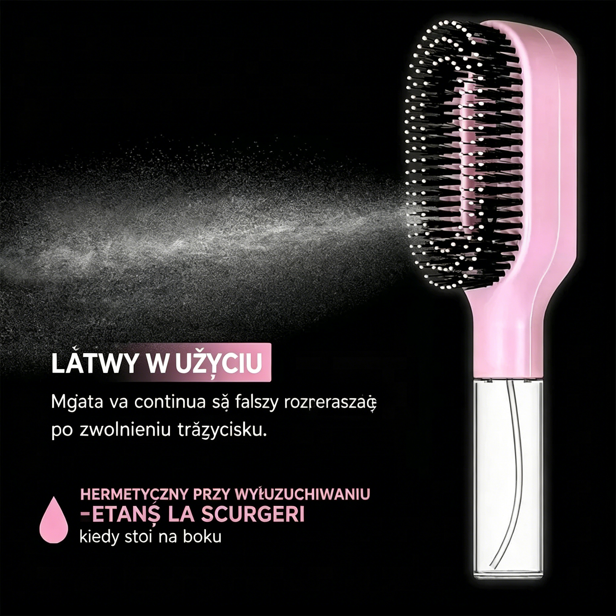 💆‍♀️💧 -50%! Hit 2026! Wielofunkcyjna szczotka prostująca z mgiełką nawilżającą i masażem skóry głowy 🔥