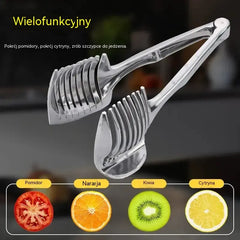 🍋🔪 Równe Plastry w Kilka Sekund! ✨ Krajalnik ze Stali Nierdzewnej do Pomidorów, Cytryn, Cebuli i Więcej 🍅