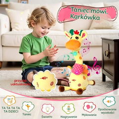 🦒👼Interaktywna pluszowa żyrafa, 🎵słodki mały towarzysz, który będzie śpiewał razem z Tobą.