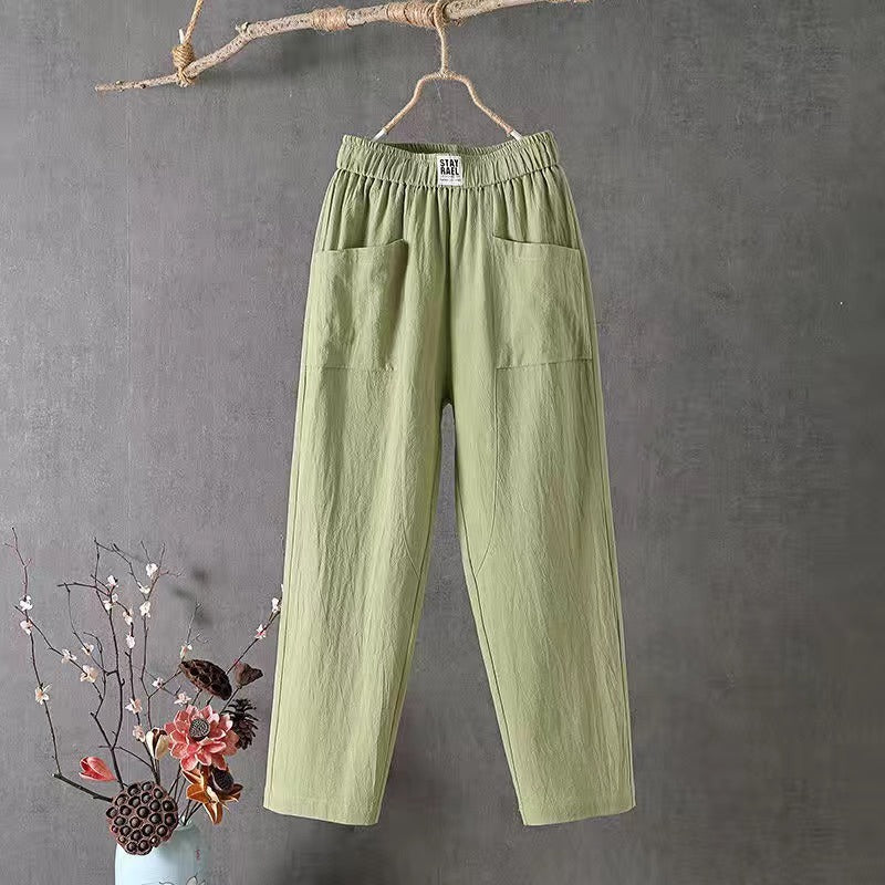 🔥Oferta ograniczona czasowo🔥🌿🌈【M-4XL】2026 Wiosna Nowe Damskie Spodnie Szerokie Nogawki Wygodne Spodnie Casualowe