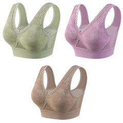 -50%！🔥👙【Zestaw 3 sztuk】✨【40-120 kg】 Biustonosz koronkowy bez fiszbin z wysokim wsparciem dla kobiet