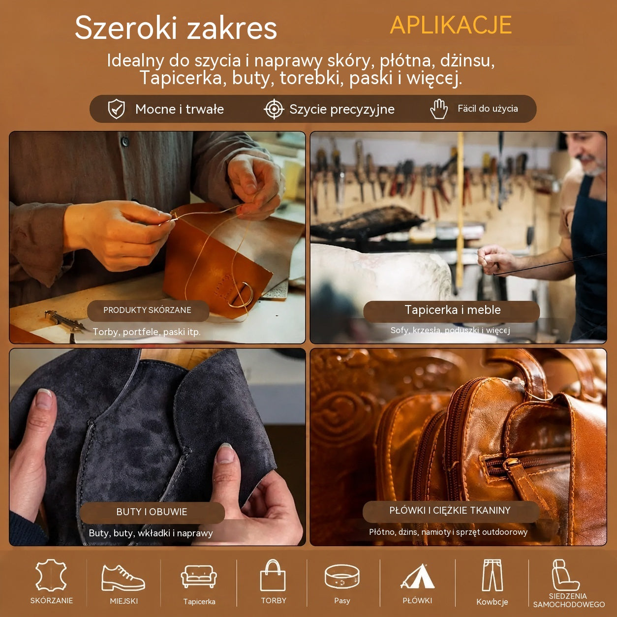 🧵【Kup 1 zestaw, a drugi dostaniesz gratis】👞 Zestaw 5 w 1 z wymiennymi igłami do szycia – Profesjonalny zestaw do naprawy obuwia i rękodzieła skórzanego 🛠️✨（2 zestawy）