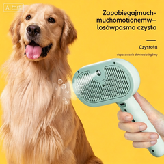🐶🐱 Szczotka parowa dla zwierząt | Grzebień rozczesujący i urządzenie do usuwania sierści dla psów i kotów 💧✨