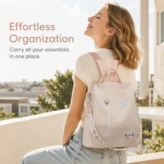 🎒 Duży plecak podróżny antykradzieżowy 🌸 Haftowany i pojemny – więcej miejsca, mniej zmartwień!