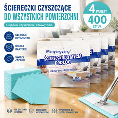 🔥 NAJNIŻSZA CENA W HISTORII! 💥 400 szt. ściereczek do podłóg 💦 Mniej szorowania, łatwiejsze sprzątanie ✨ MEGA PAKIET w SUPER CENIE!