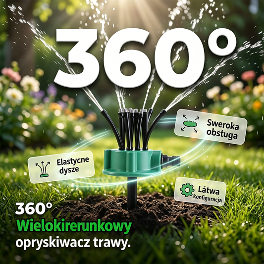✨🌺【Kup 1, drugi GRATIS! -64,50 zł/szt.】💦Zraszacz 360° do ogrodu – delikatne podlewanie kwiatów i rabat!Spryskaj równomiernie, nie uszkadzając płatków.