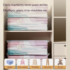 🧳 5 τεμάχια για 30 ευρώ 💨 Μεγάλη, συμπιέσιμη τσάντα αποθήκευσης κενού αέρος: δεν απαιτείται αντλία, στεγανή και ιδανική για εξοικονόμηση χώρου στις βαλίτσες και στο σπίτι ✈️
