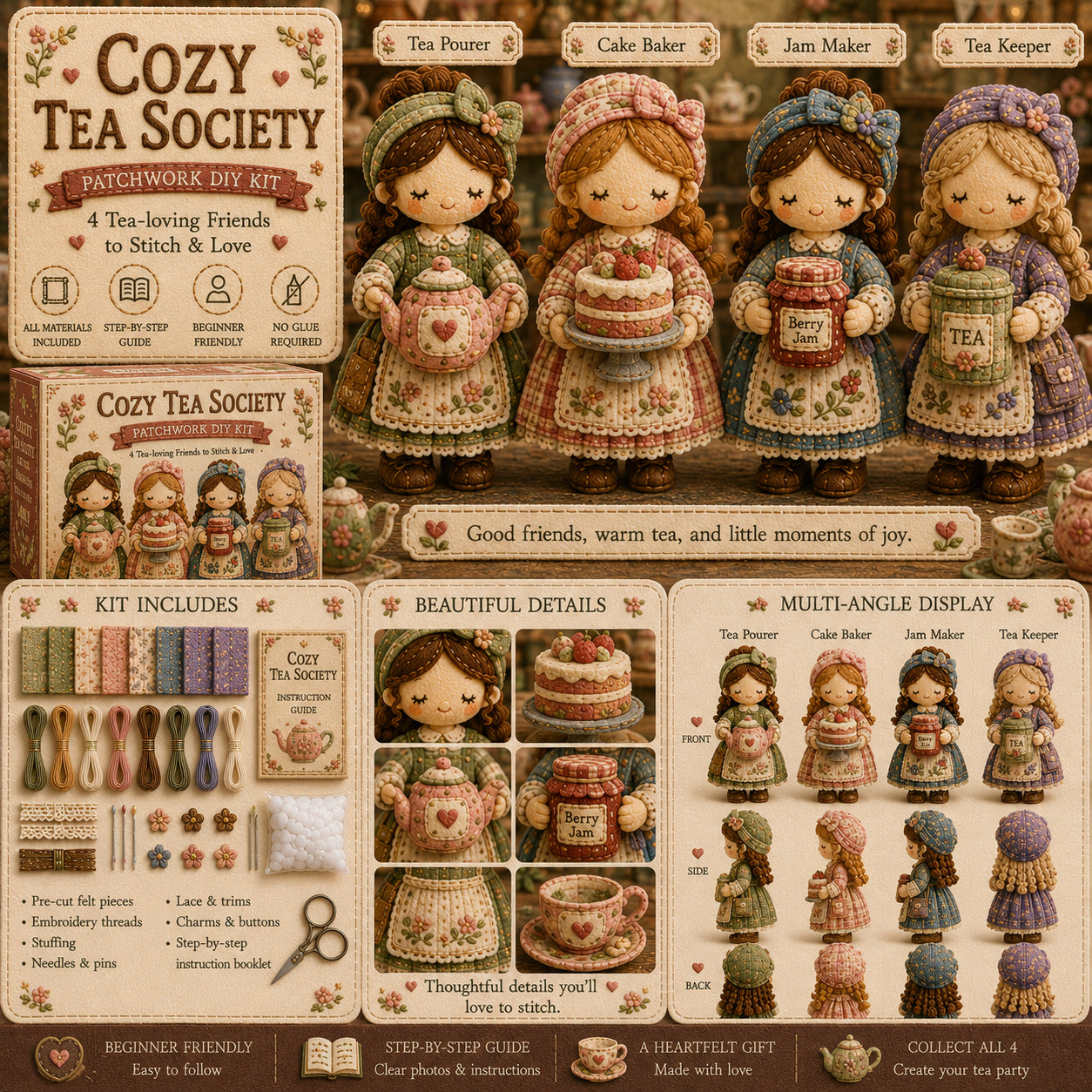 🎁Ostatni dzień: Skorzystaj z 49% zniżki! 🧵 Miniaturowy zestaw patchworkowy z serii Miniature World.
