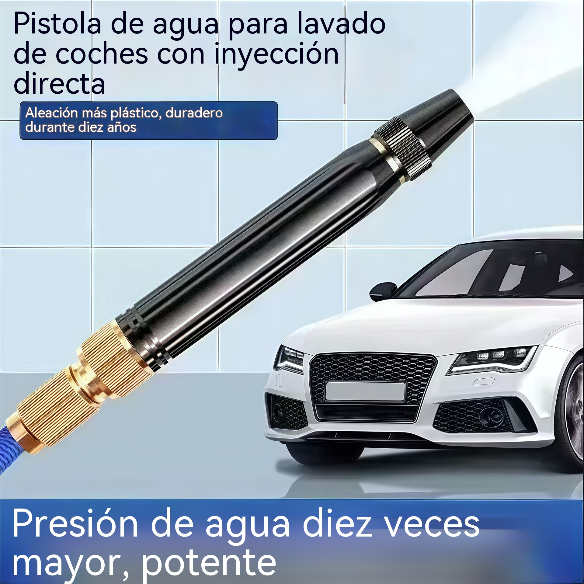 🚿 🔥Ostatni dzień promocji! 🔥【Kup 1, a 1 dostaniesz gratis】💧 Pistolet wysokociśnieniowy: do mycia samochodu, prac ogrodniczych, 10-krotnie większe ciśnienie, wiele funkcji ⚡