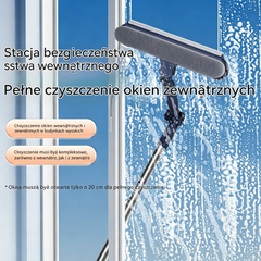 🧼✨ 【Kup 1, a 1 dostaniesz gratis!59.5zł / sztuka】Dwustronna myjka do okien 2 w 1, rozkładana i obrotowa, ze wbudowaną szczotką do szczelin | Nadaje się do okien/balkonów/łazienek i innych zastosowań, czyść bez pozostawiania śladów wodnych