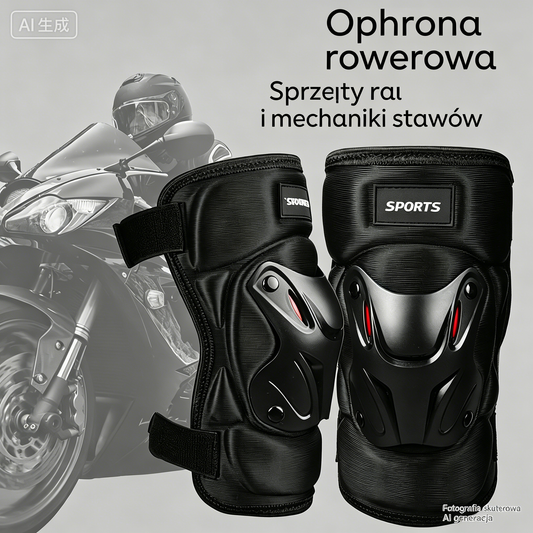 🏍️ Skorzystaj już teraz z 40% zniżki! 🛡️ Zestaw ochraniaczy na kolana i łokcie do motocykla – odporne na uderzenia, z regulowanymi paskami i oddychającą wyściółką – niezbędne dla bezpieczeństwa podczas jazdy, jazdy na rolkach lub rowerze 💪