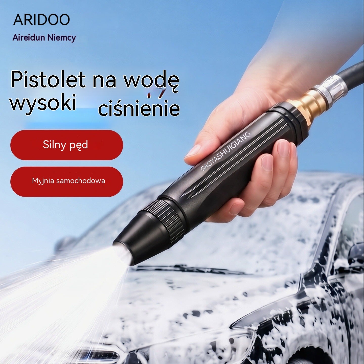 🔫🔥 Tylko dziś -50%! 2 szt. za 89 zł | Wysokociśnieniowy pistolet natryskowy do domu 🏠✨