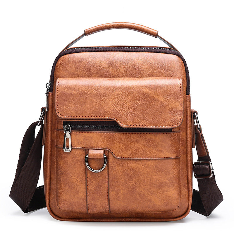 50% zniżki 👜 Stylowa i swobodna torba męska o dużej pojemności, wykonana z prawdziwej skóry