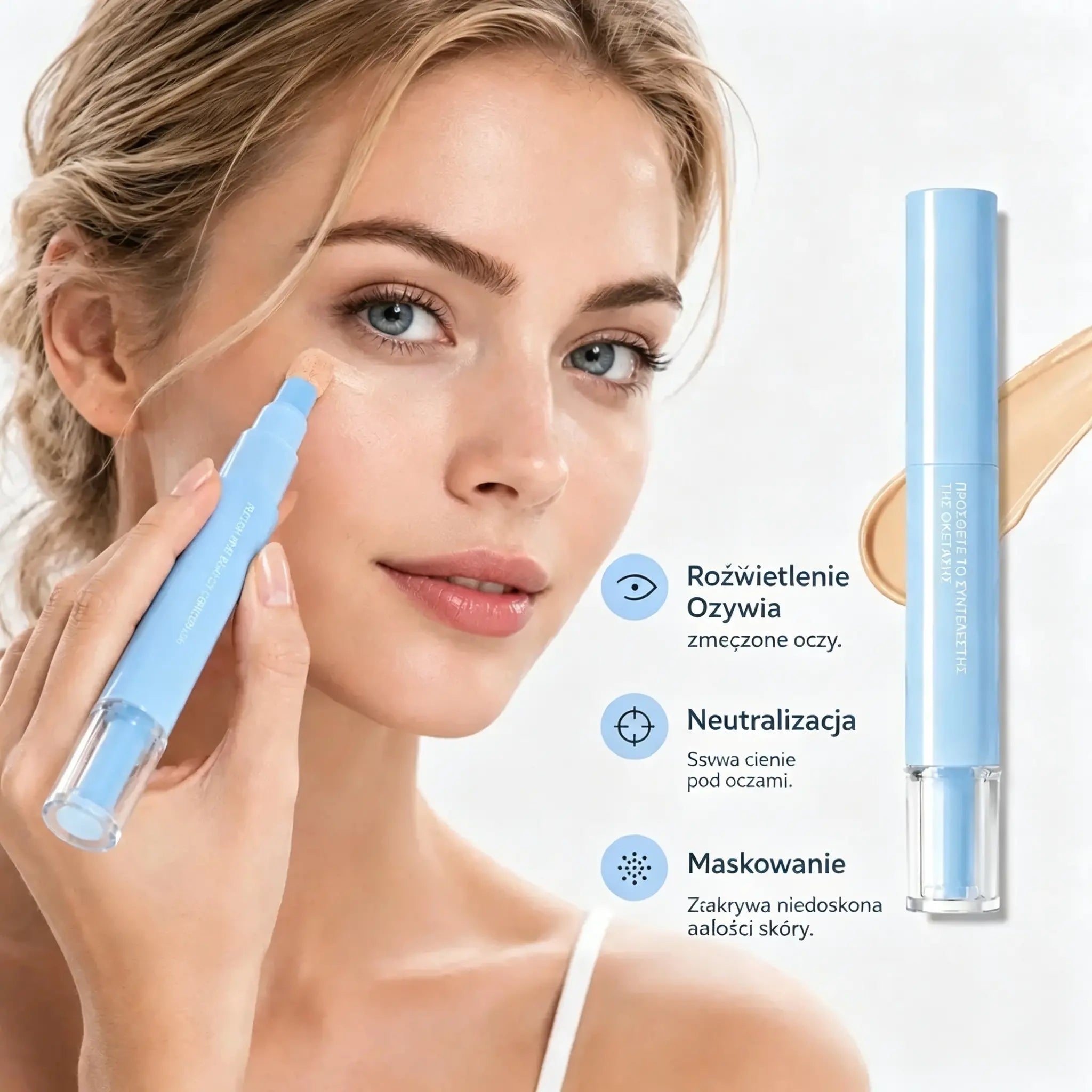 🔥 2 sztuki za tylko 89 zł! KUP 1, DRUGI GRATIS 🎁💄 Wielofunkcyjny nawilżający korektor w pisaku