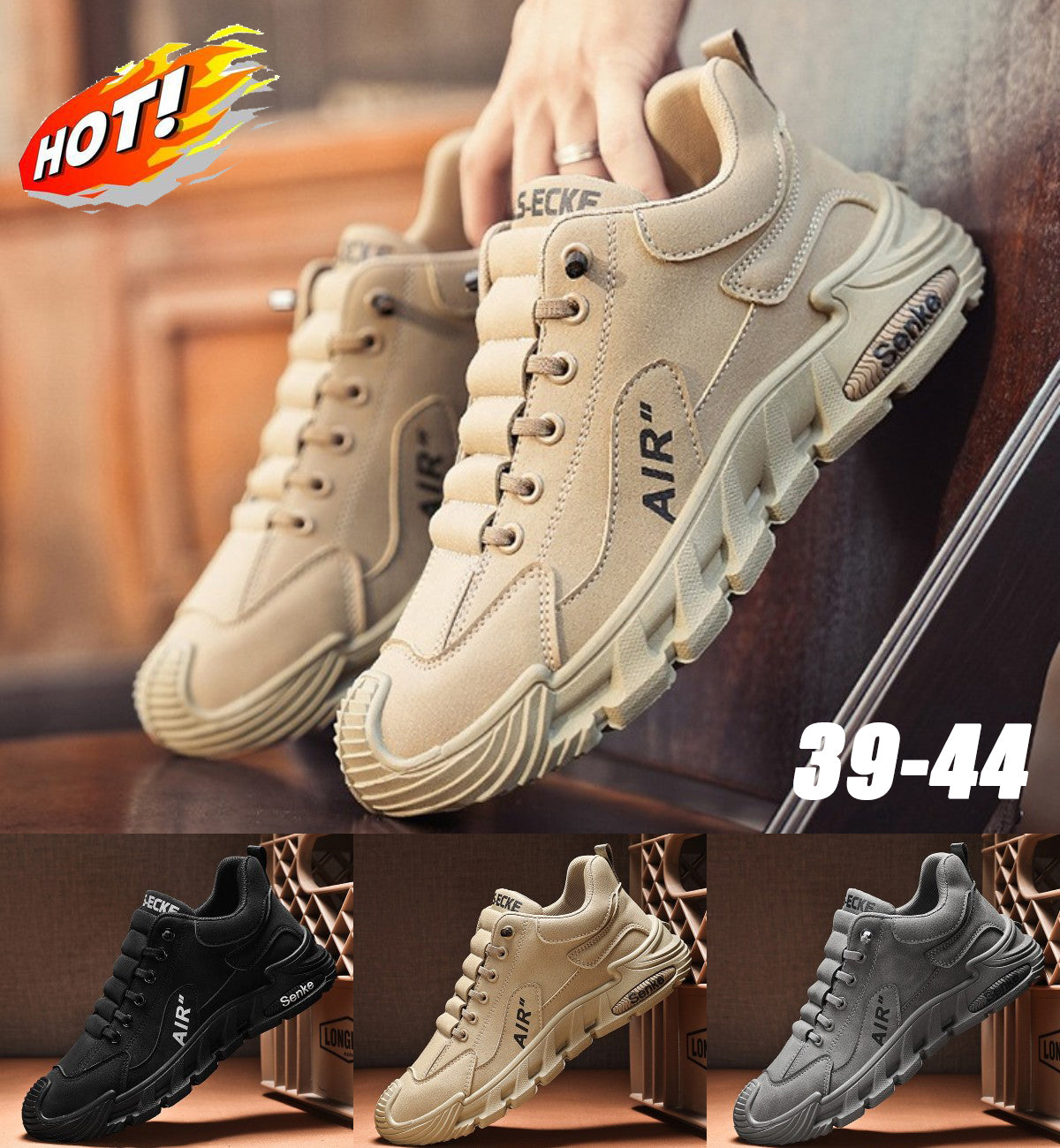 🔥🔥(39-44) Męskie wodoodporne i oddychające buty casualowe, miękkie podeszwy, wygodne w noszeniu